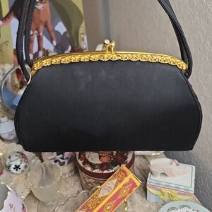 Vintage Black Evening Bag